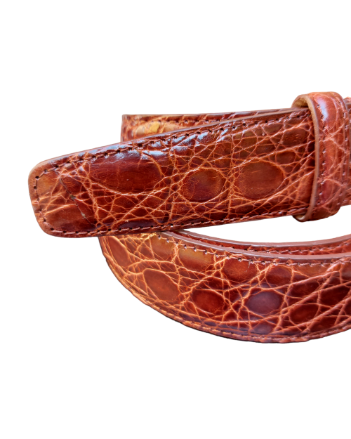 Genuine crocodile belt with small scales 2