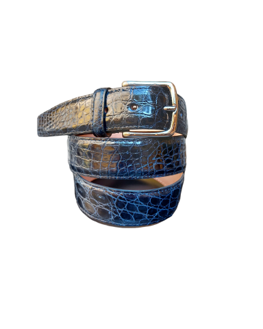 Genuine crocodile belt with small scales