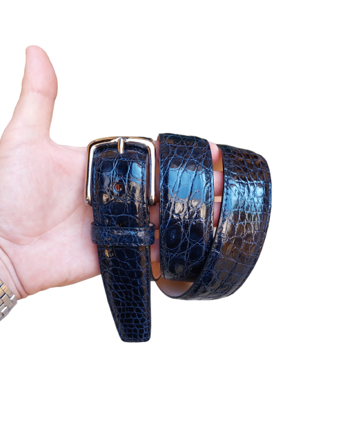 Genuine crocodile belt with small scales 2