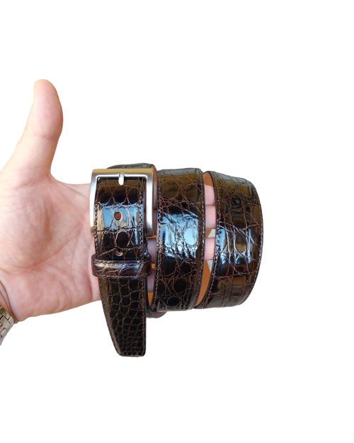 Genuine crocodile belt with small scales 2