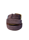 Dark brown suede belt