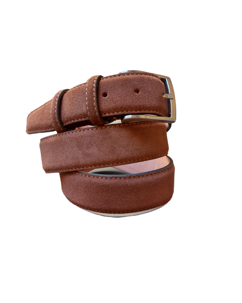 Rust suede belt