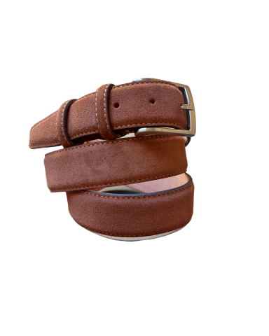 Rust suede belt