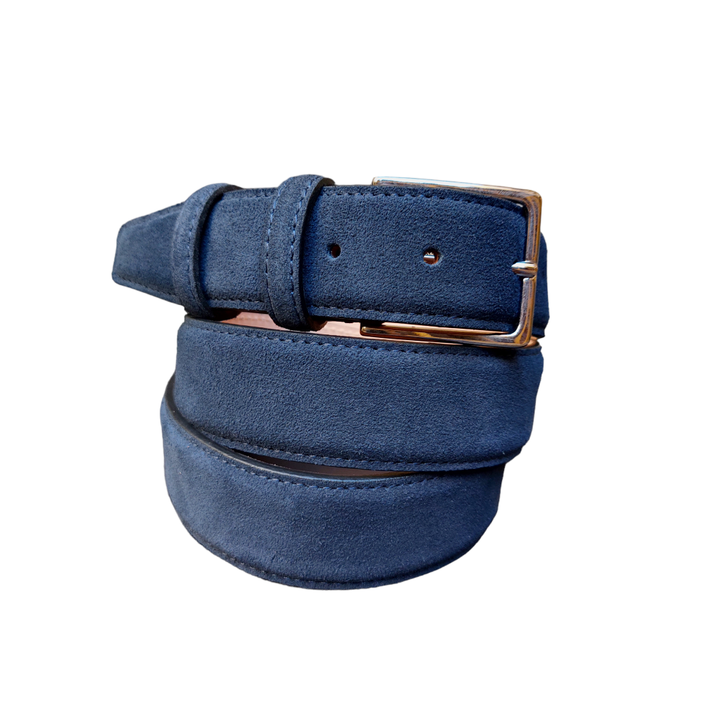 Cintura camoscio blu
