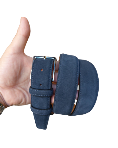 Cintura camoscio blu