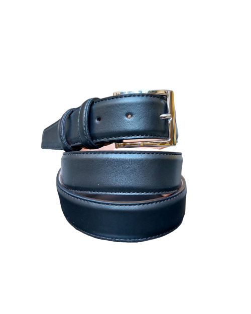 Cintura elegante in vitello nappato nero