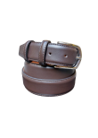Elegant belt in dark brown nappa calfskin