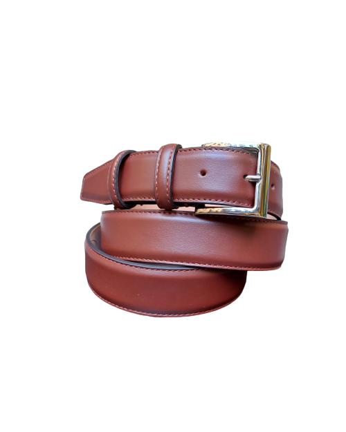 Cintura elegante in vitello nappato marrone