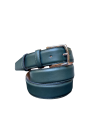 Elegant belt in green nappa calfskin
