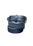 Elegant belt in dark blue nappa calfskin