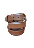 Elegant belt in hazelnut nappa calfskin