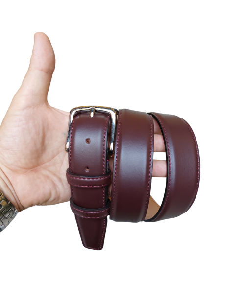 Cintura elegante in vitello nappato burgundy 2