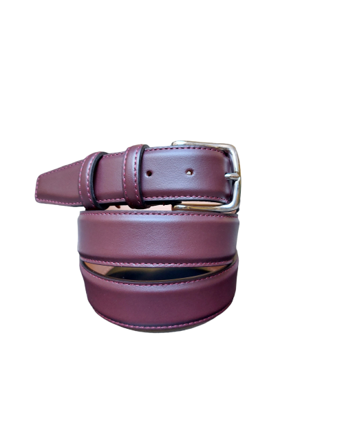 Cintura elegante in vitello nappato burgundy