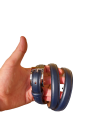 Women's belt in blue nappa calfskin