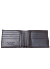 Men's wallet with cards and banknotes, dark brown
