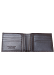 Men's wallet with cards and banknotes, dark brown