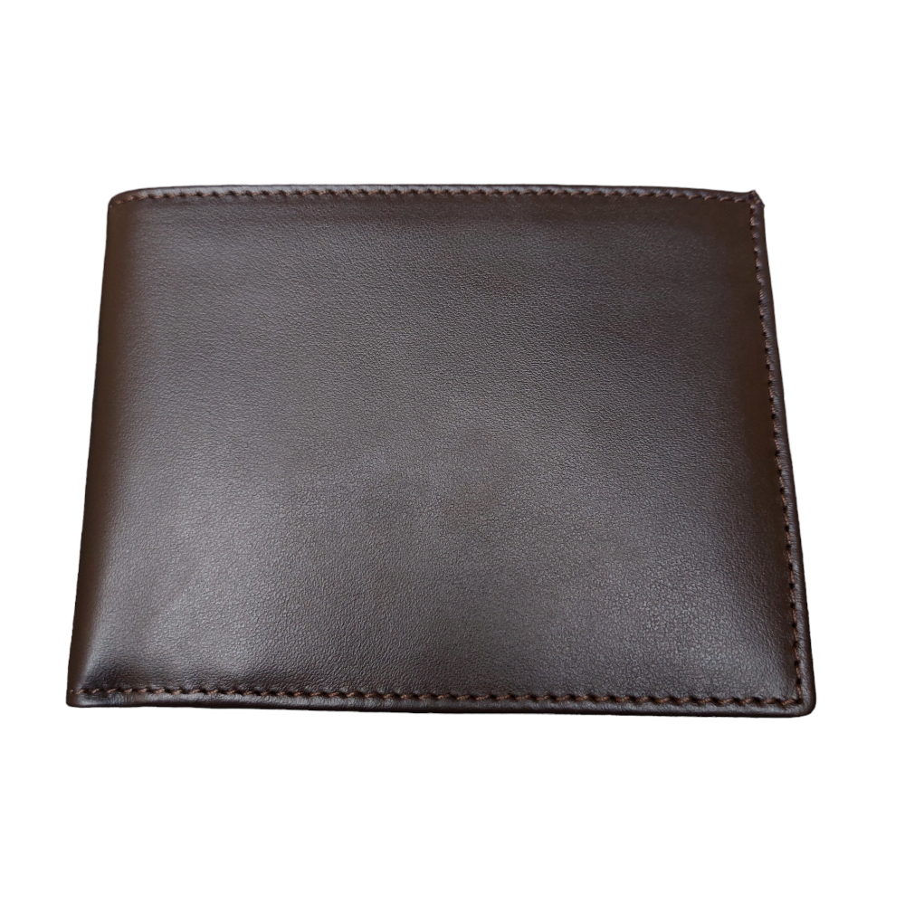 Men's wallet with cards and banknotes, dark brown