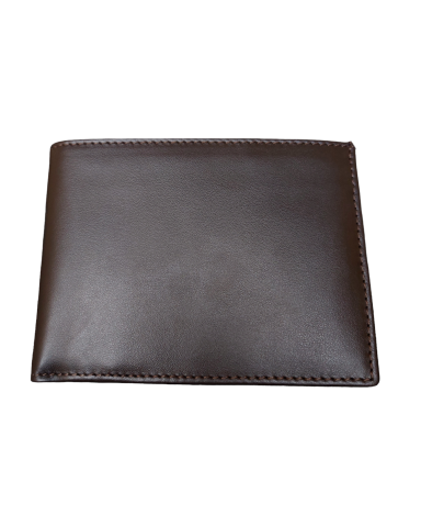 Men's wallet with cards and banknotes, dark brown