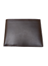 Men's wallet with cards and banknotes, dark brown