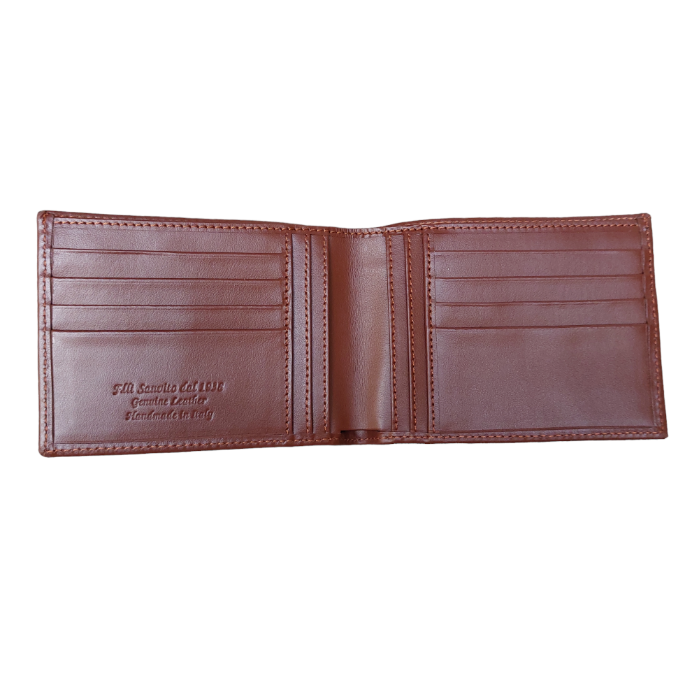 Men's wallet with cards and banknotes in leather