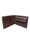 Men's wallet with dark brown coin purse