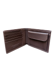 Men's wallet with dark brown coin purse