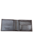 Men's wallet with dark brown coin purse