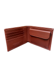 Men's wallet with leather coin purse