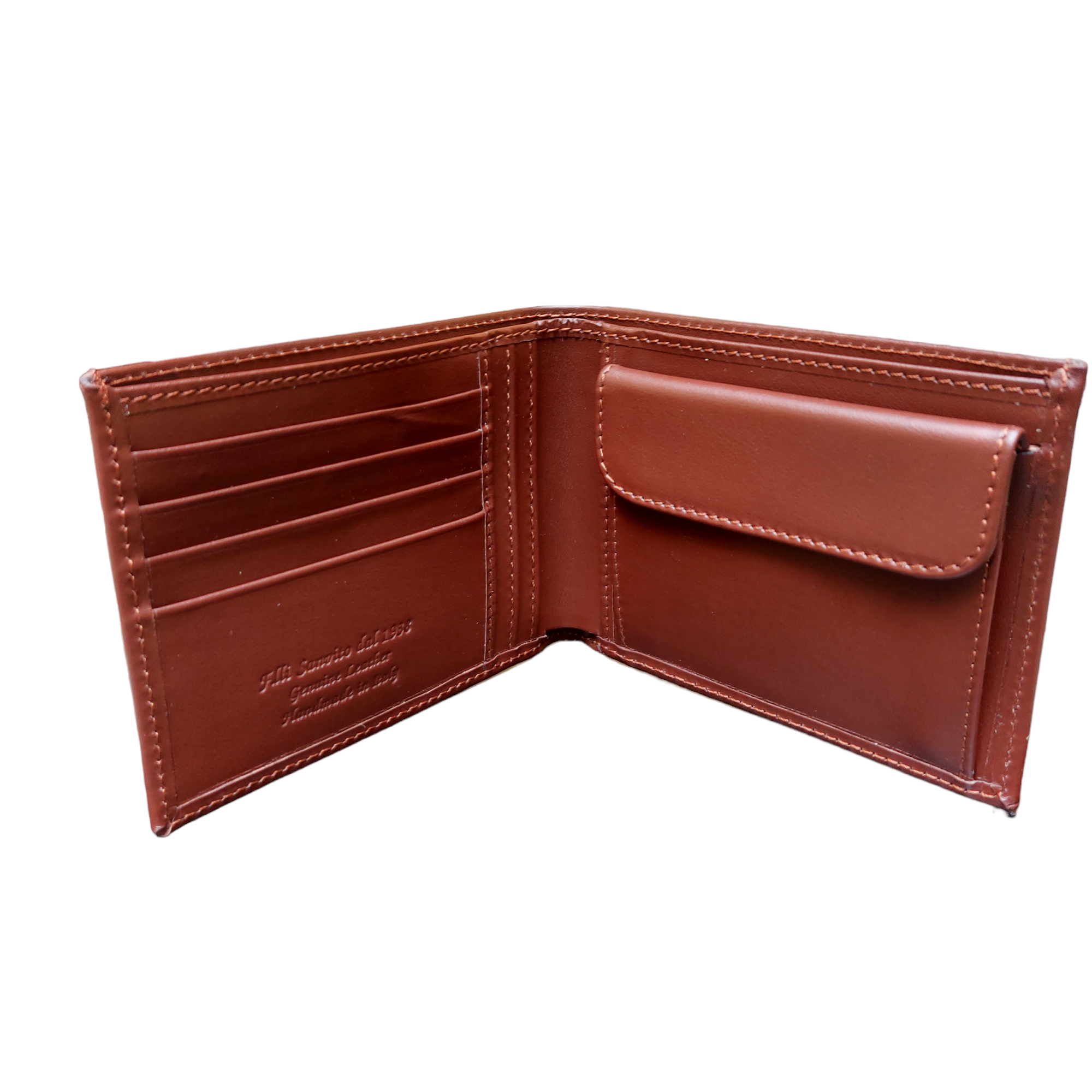 Men's wallet with leather coin purse