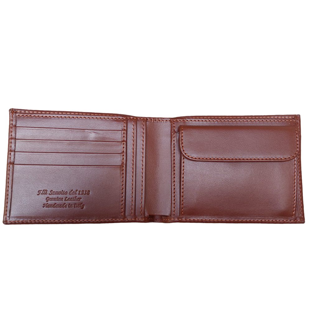 Men's wallet with leather coin purse