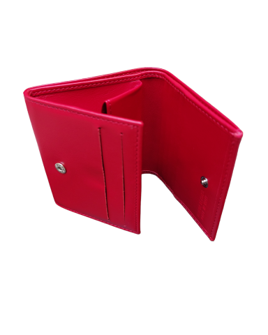 Men's wallet with red coin pocket