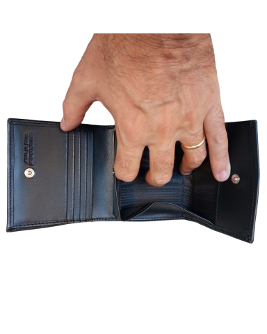 Men's wallet with black coin pocket