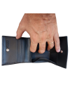 Men's wallet with black coin pocket