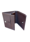 Men's wallet with coin pocket in dark brown
