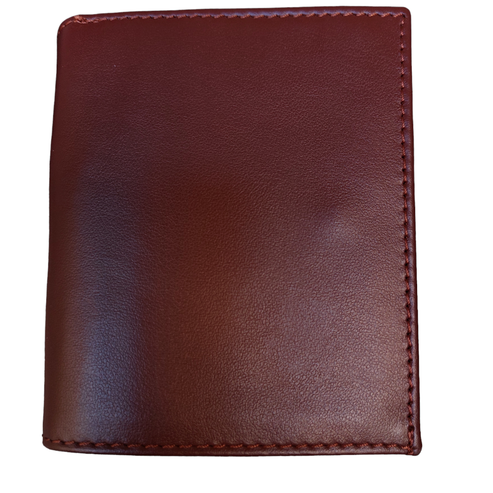 Men's wallet with leather coin pocket