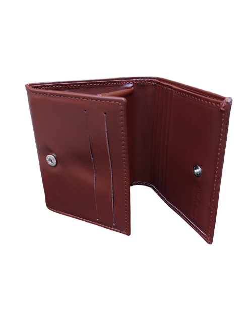 Men's wallet with leather coin pocket