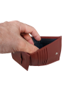 Men's wallet with leather coin pocket