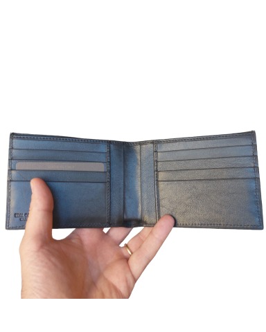 Black Centered Crocodile Wallet