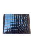 Black Centered Crocodile Wallet