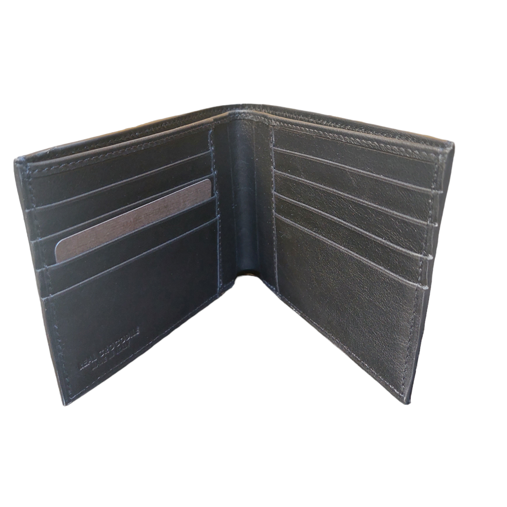 Black Centered Crocodile Wallet