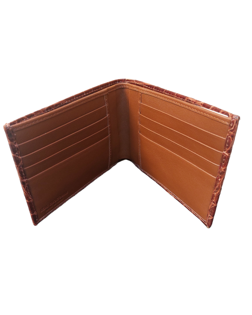 Gold Centered Crocodile Wallet 2