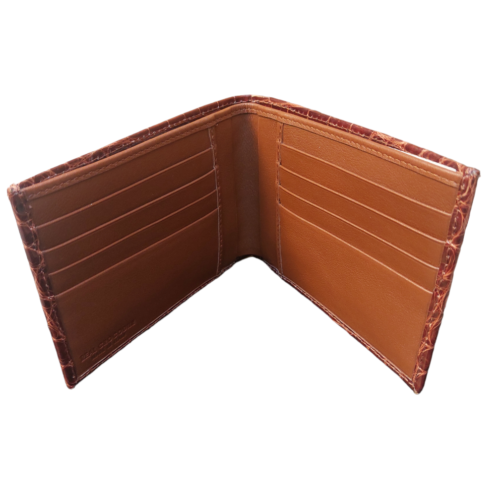 Gold Centered Crocodile Wallet