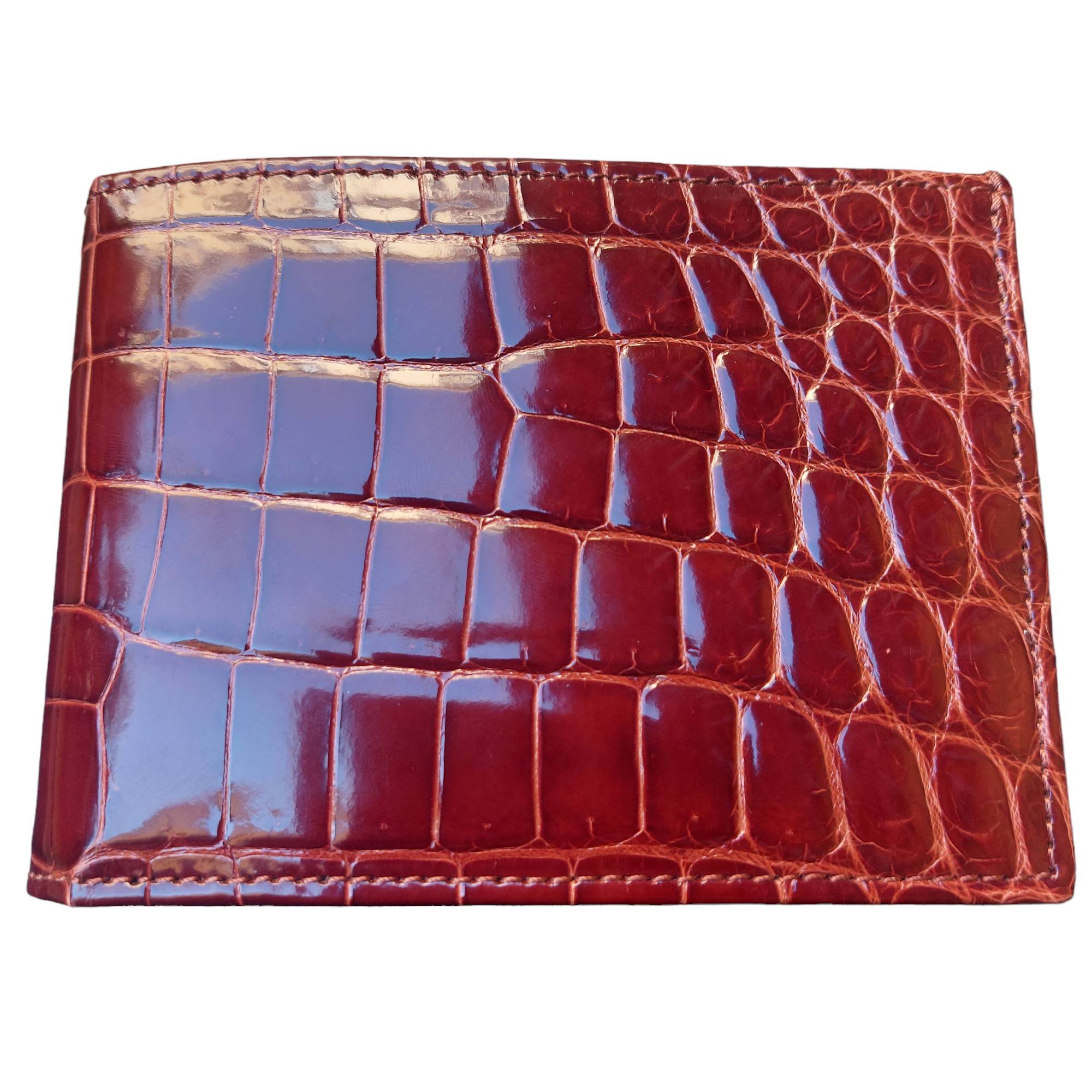 Gold Centered Crocodile Wallet