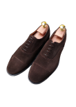 Dark brown suede Oxfords