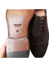 Dark brown suede Oxfords