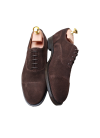 Dark brown suede Oxfords
