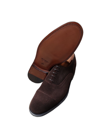 Dark brown suede Oxfords
