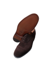 Dark brown suede Oxfords