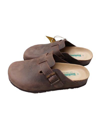 Sabot in cuoio ingrassato