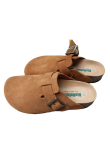 Cognac suede clogs